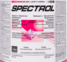 Spectrol disinfectant cleaner - label