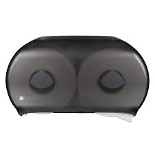 Double toilet paper dispenser, black