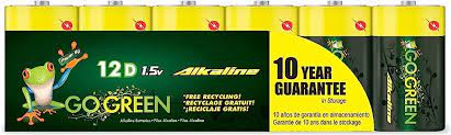 Piles Alcalines D Perfpower Go Green 1.5V (12/pqt)