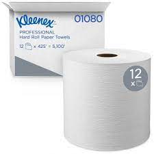 Kleenex Essuie-mains en rouleau 425'x8&quot; (20,3 cm x 129,5 m) Blanc