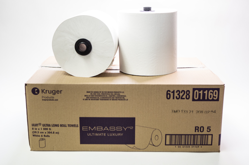 Ultra long roll towels rul embassy, 1 ply, white, 6-cs