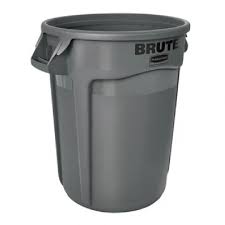 Gray waste bin brute 32 Gal /k