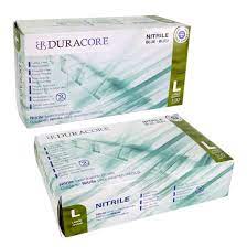 [DUR-DC-N3030] Medical grade powder free nitrile glove, blue Large (100 / box)