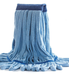 [ATL-5106] Wet mop blue microfibre tube wide band, attached 350 g